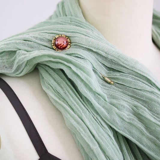 Hatpin Coral Nickel Free Gold Pink TAMARUSAN