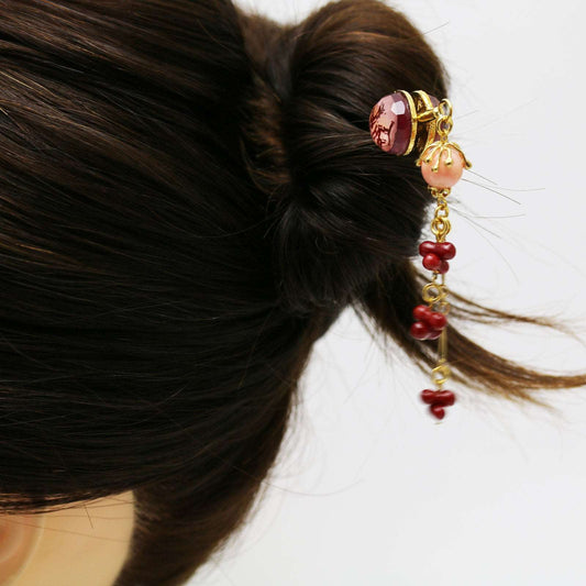 Hairpin Pink Coral Gold TAMARUSAN