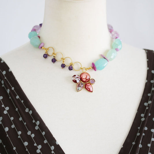 Asymmetry Choker Amethyst Purple TAMARUSAN