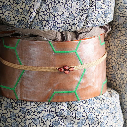 Obi Clasp Coral Pink Flower TAMARUSAN