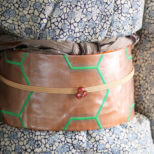 Obi Clasp Coral Pink Flower TAMARUSAN