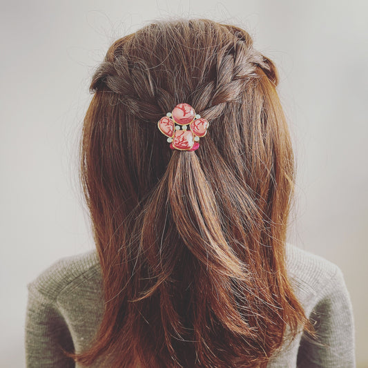 Gorgeous Hair Elastic Red Coral 24k Gold TAMARUSAN