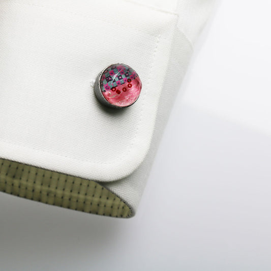 Button Cover Cufflinks Pink TAMARUSAN