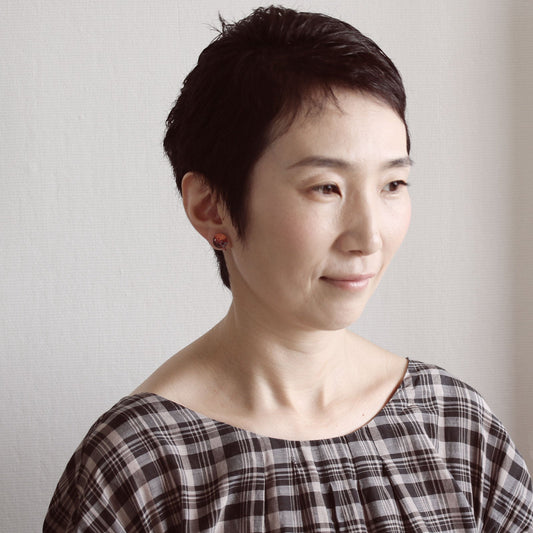 Earrings Orange Original Resin TAMARUSAN