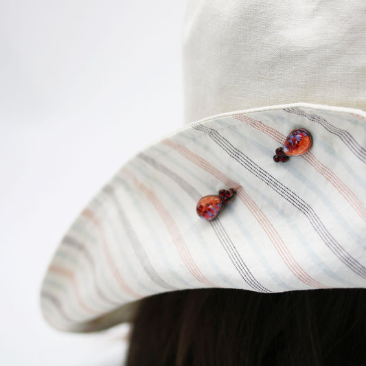 Ornamental Hatpin Orange Antique Finished TAMARUSAN