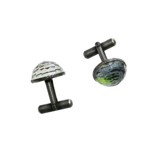 Cuff Links Gray Pattern TAMARUSAN
