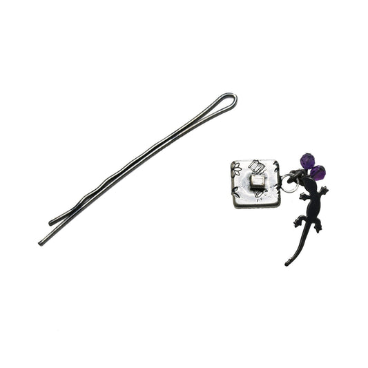 Hairpin Gray Gecko Amethyst TAMARUSAN