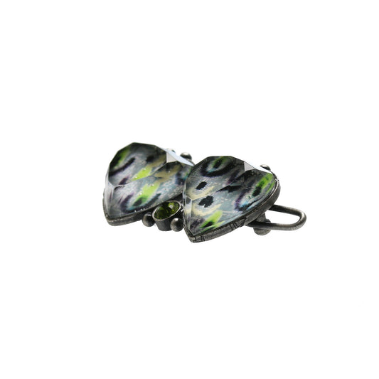 Hair Clip Heart Gray Resin Lightweight TAMARUSAN