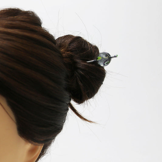 One Stick Hairpin Gray Antique Style TAMARUSAN