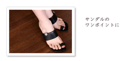 Shoe Clip Gray Shoes Decorative Brooch TAMARUSAN