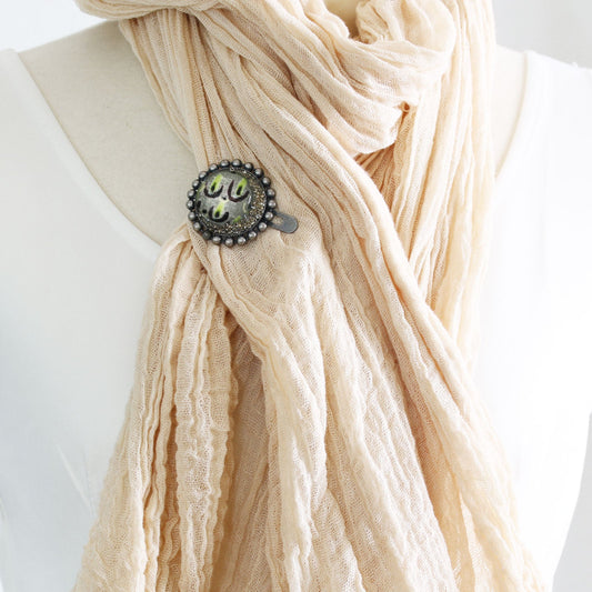 Scarf Clasp Gray Antique Style TAMARUSAN