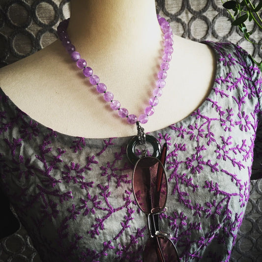 Glasses Holder Necklace Dragonfly Blue TAMARUSAN