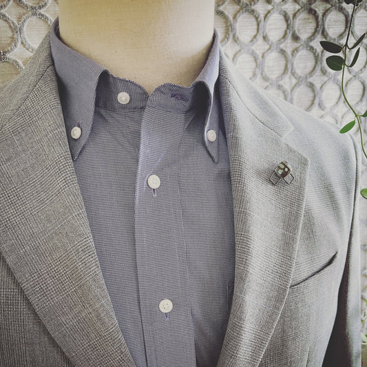 Pin Brooch Poisonous Mushroom Gray TAMARUSAN