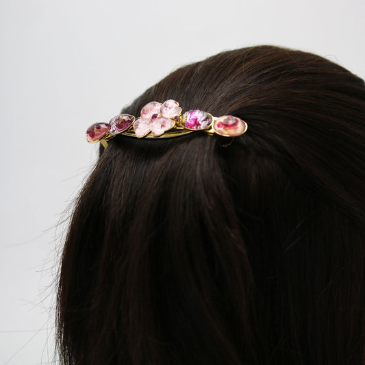 Barrette Pink Heart Dinosaur Gold TAMARUSAN