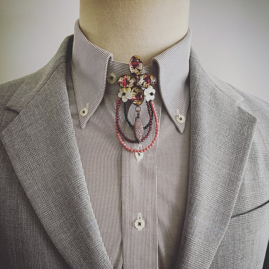 Brooch Red Purple Dinosaur Garnet TAMARUSAN