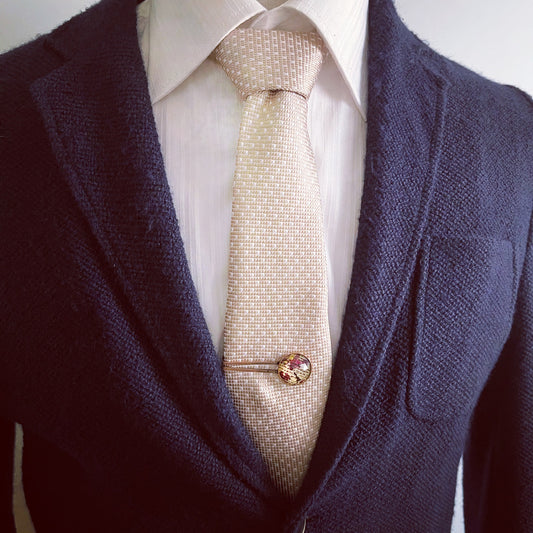 Tie Pin Dinosaur Purple Gold Foil TAMARUSAN