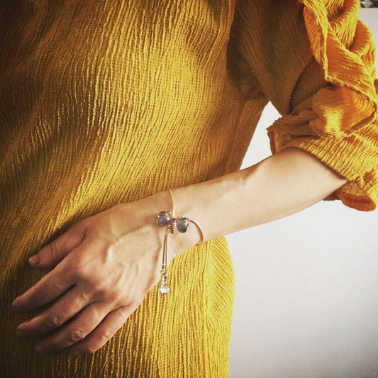 Bracelet Butterfly Purple Gold Purple TAMARUSAN