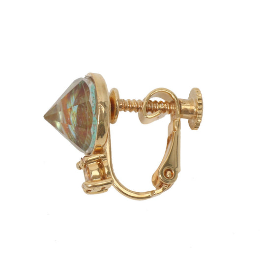 Earrings Citrine Simple Gold Green TAMARUSAN