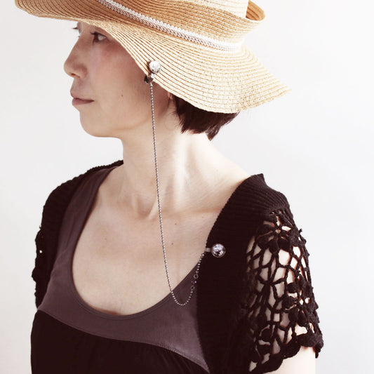 Hat Clip Gray Amethyst Lily Tiger Beetle TAMARUSAN