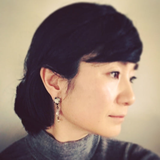 Stud Earrings Pink Tiger Beetle TAMARUSAN