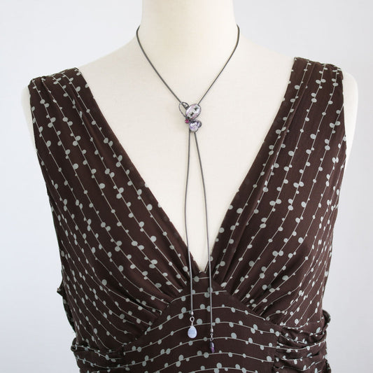 Necklace Tiger Beetle Butterfly Purple TAMARUSAN