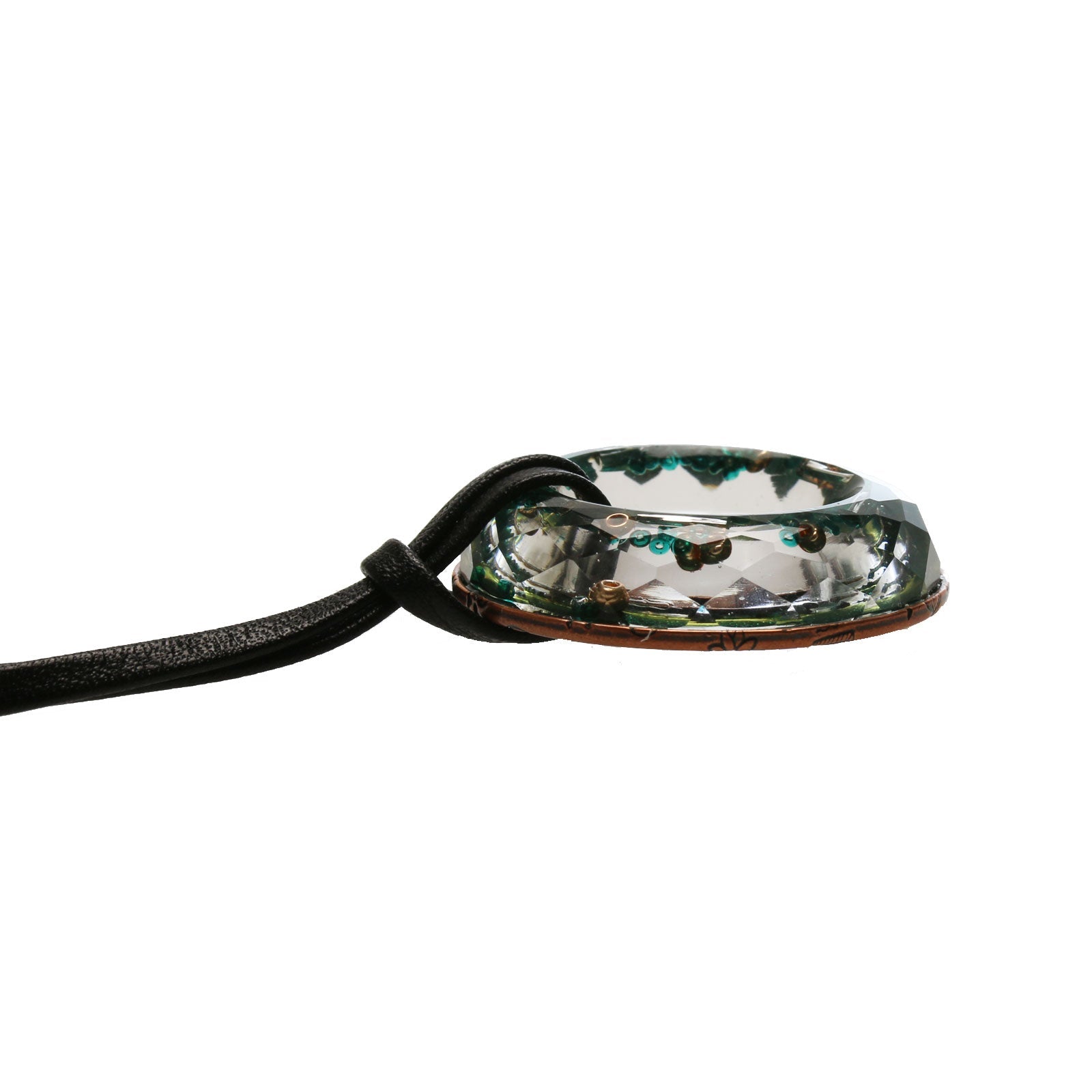 Eyeglass Holder Ring Necklace Emerald Green TAMARUSAN
