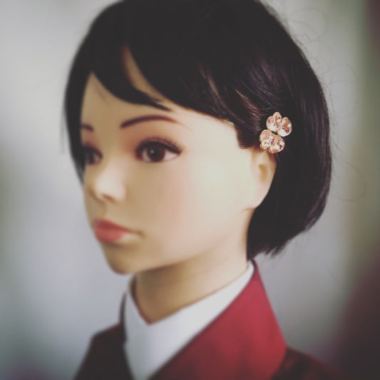 Hairpin Pink Flower Party Gold TAMARUSAN