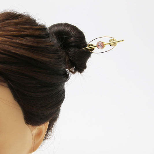 Stick Hairpin Pink 24k Gold TAMARUSAN