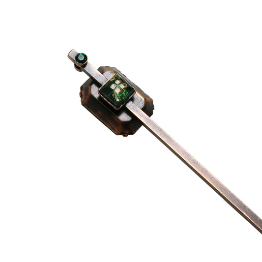 Hairpin Rectangular Emerald Green Square TAMARUSAN