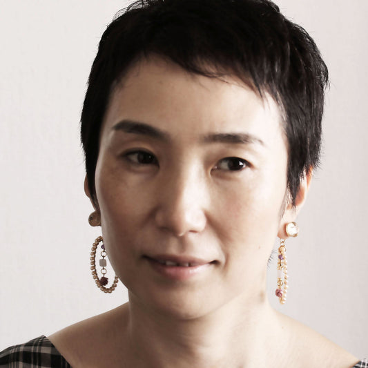 Pierced Earrings Pink Hoop TAMARUSAN