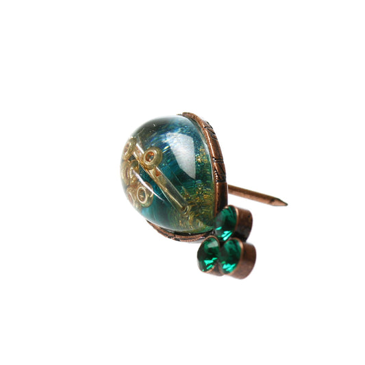 Pin Brooch Emerald Men's Gift TAMARUSAN