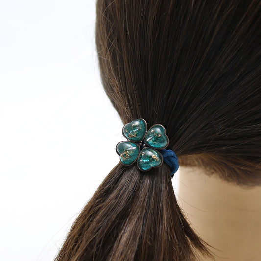 Gorgeous Hair Elastic Blue Green Four-Leaf TAMARUSAN