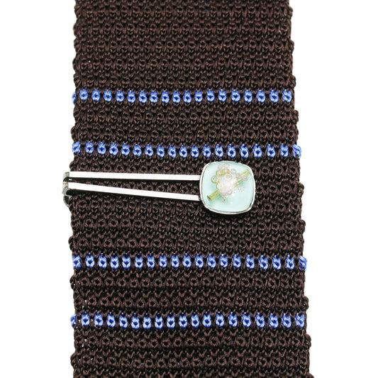 Simple Tie Clip Light Blue Gift TAMARUSAN