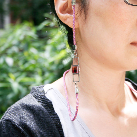 Eyeglass chain Cat Crab Silver 925 Silk TAMARUSAN