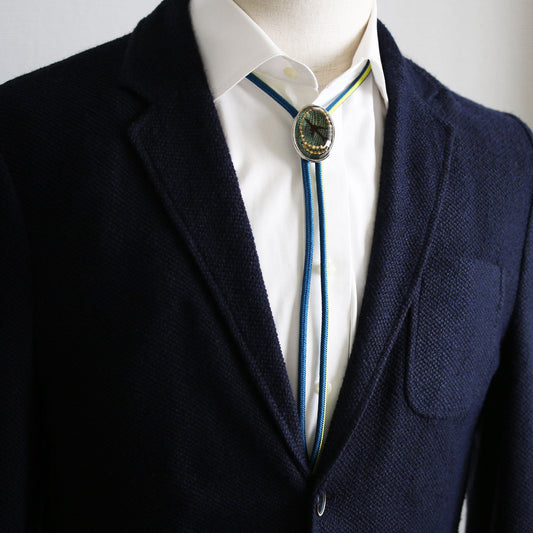 Silk Braid Bolo Tie Plane Green TAMARUSAN