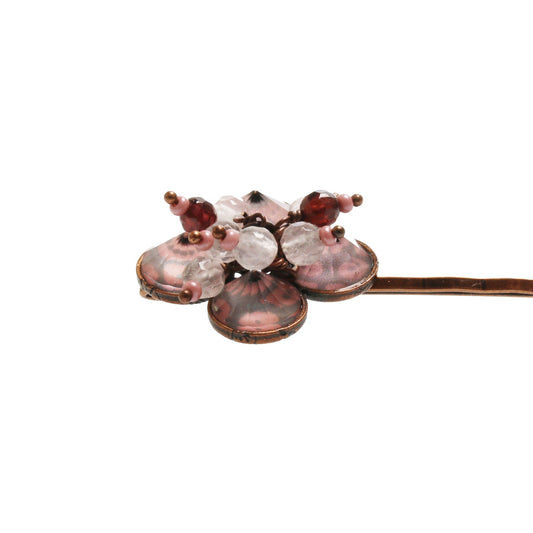 Hairpin Fawn Rose Quartz Garnet Pink TAMARUSAN