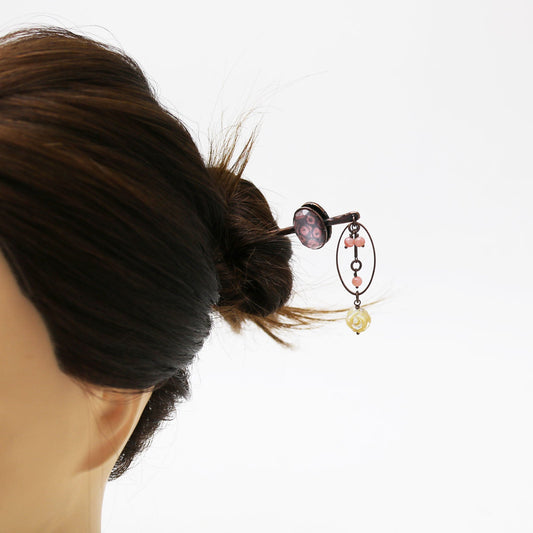 Hairpin Fawn Pattern Shell Pink TAMARUSAN