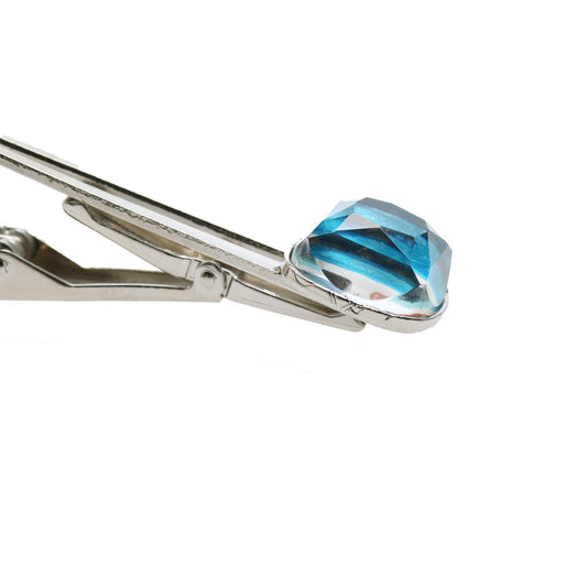 Simple Tie Clip Blue Square Paint TAMARUSAN