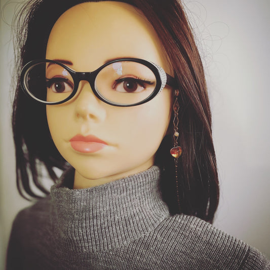 Eyeglass Chain Red Crab Asymmetry Heart TAMARUSAN