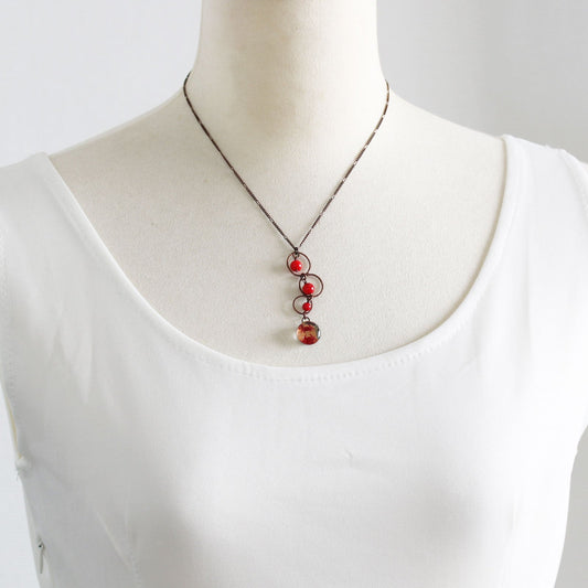 Necklace Red Crab Coral Handmade TAMARUSAN