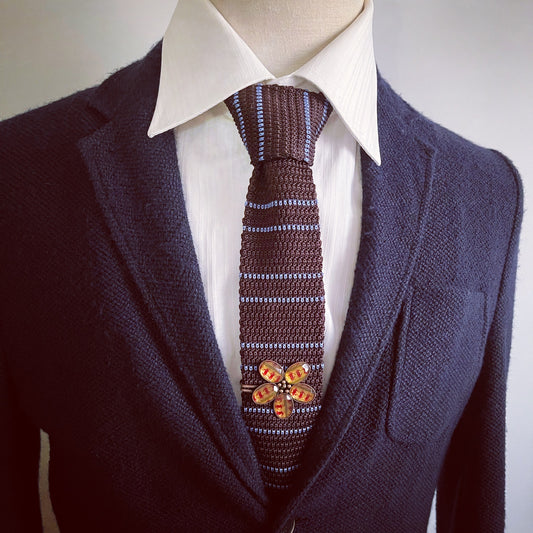 Scarf Clip Red Crab Flower TAMARUSAN