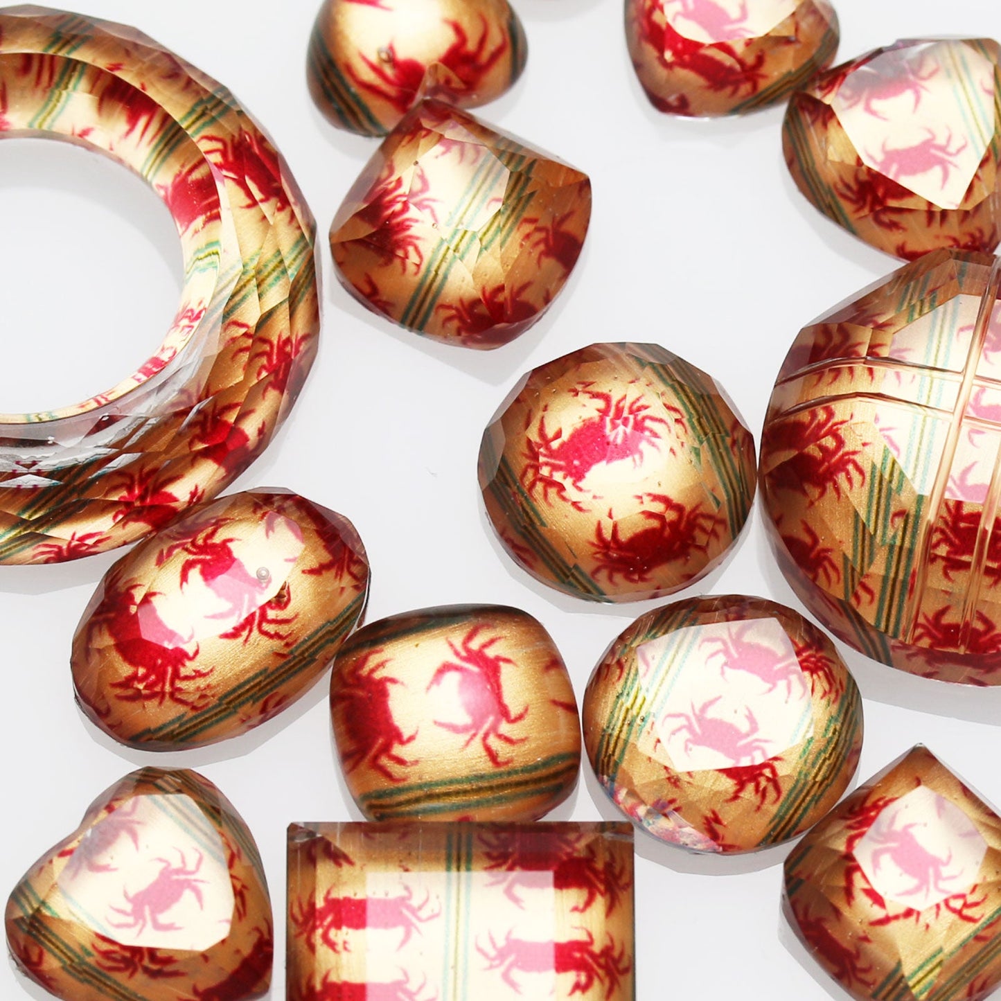 Necklace Red Crab Coral Handmade TAMARUSAN