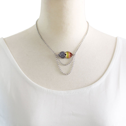 Necklace Rainbow Herringbone Multicolor TAMARUSAN