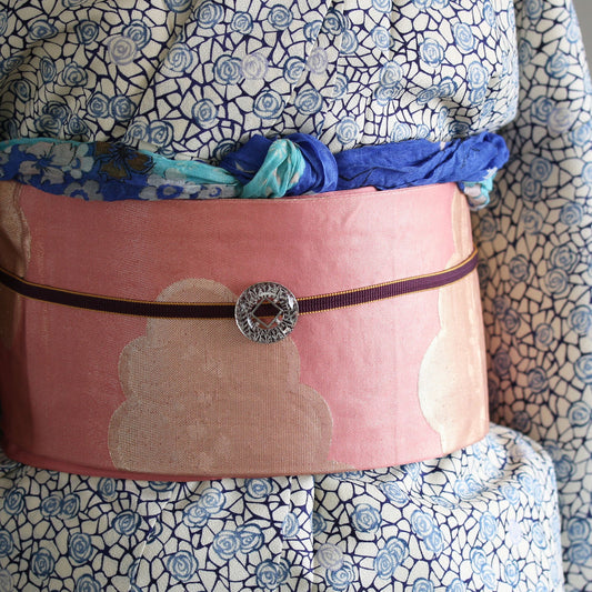 Obidome Navy Blue Herringbone TAMARUSAN