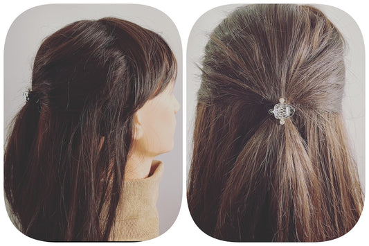 Simple Hair Elastic Scales Dark Blue Unisex TAMARUSAN