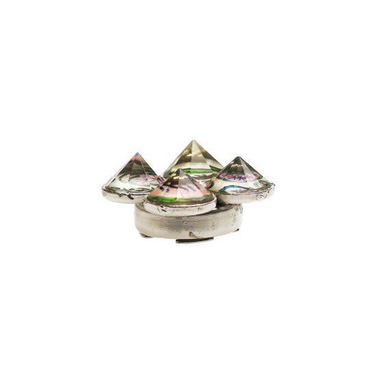 Button Cover Flower Lemon Pink TAMARUSAN