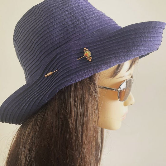 Lapel Pin Hat Pin Lemon Brooch Blue Red TAMARUSAN