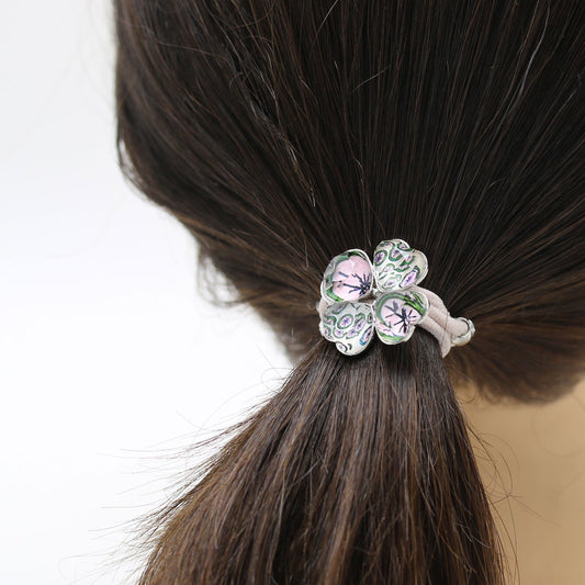 Hair Elastic Pink Lemon Heart Four-Leaf TAMARUSAN