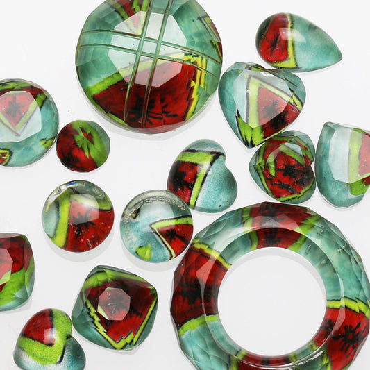 Simple Tie Clip Lemon Red Square TAMARUSAN