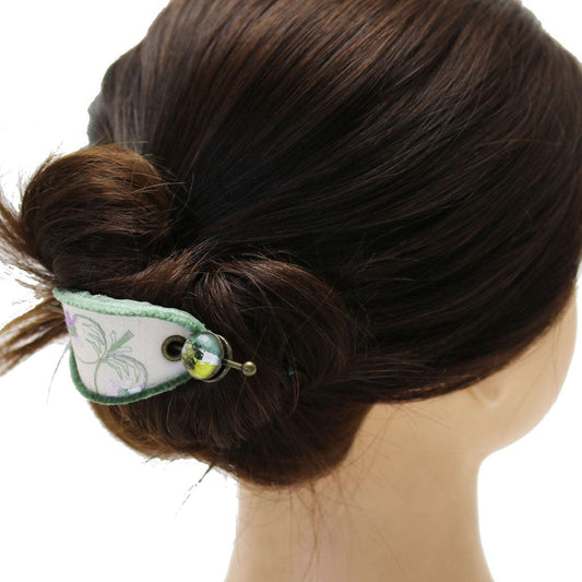 Hairpin Barrette Handmade Green TAMARUSAN